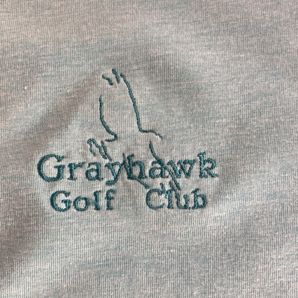 LINKSOUL Luxury Cotton Large Light Heathered Blue Polo Shirt Grayhawk Golf Club - Picture 3 of 7